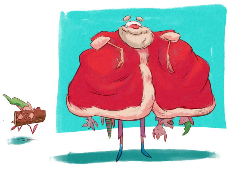 Santa's Little Helpers Christmas card