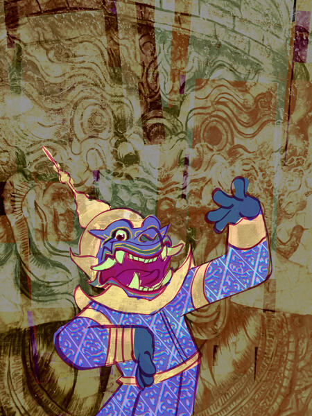 Yaksha02 Tradition Thai temple guardian
